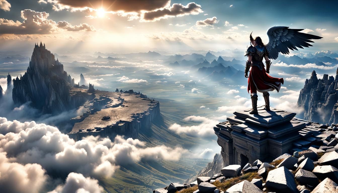 Angel vs Fallen Angel Epic Battle