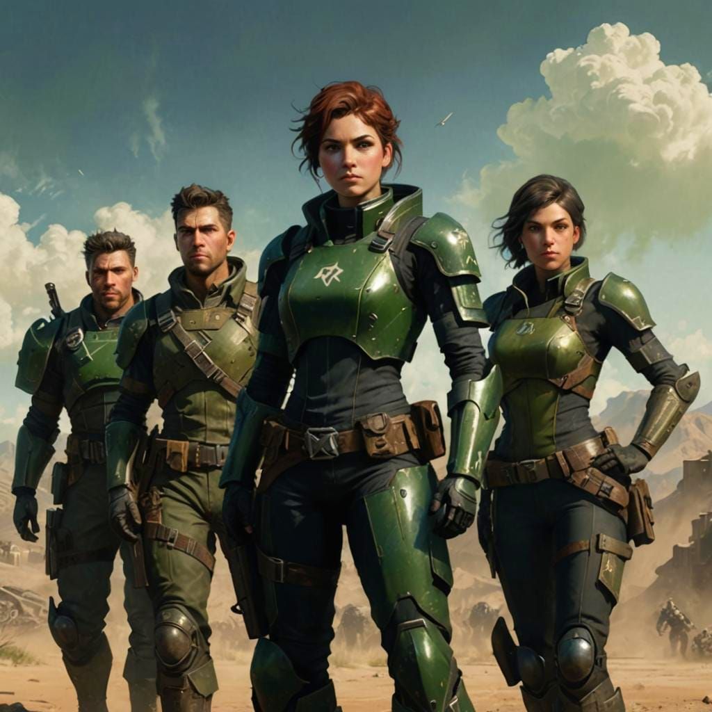 Reilly's Rangers in Green Armour: 8K Concept Art