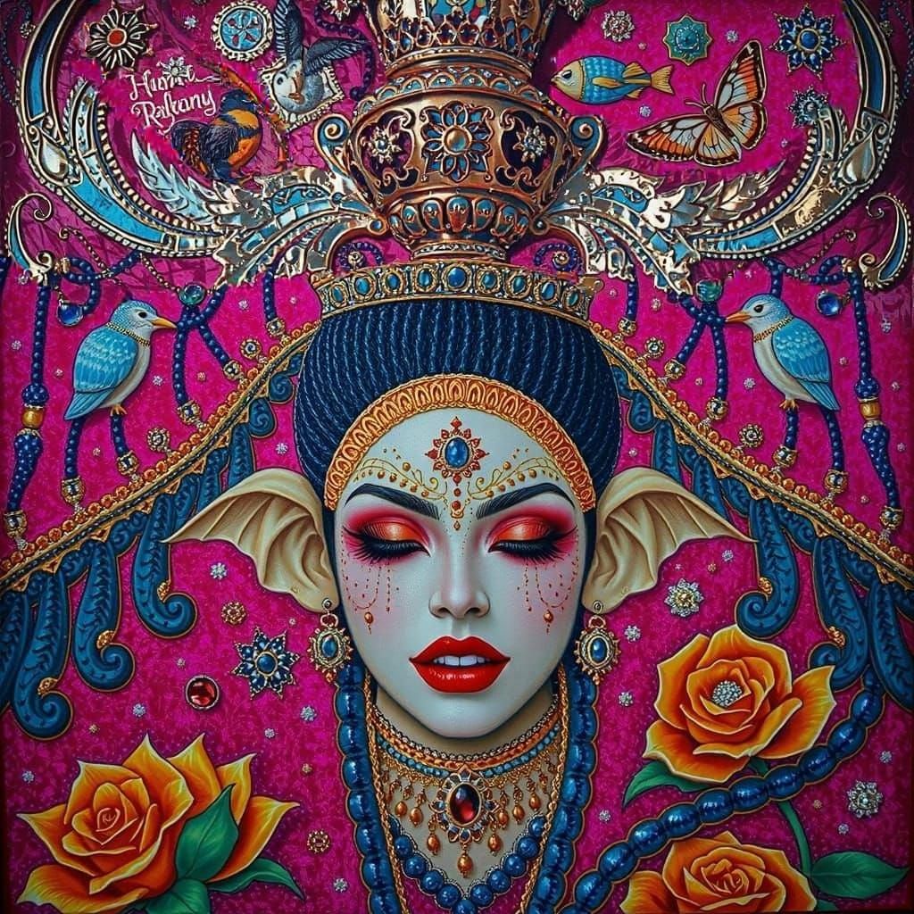 Vivid, Intense Masterpiece in Maximalist Style