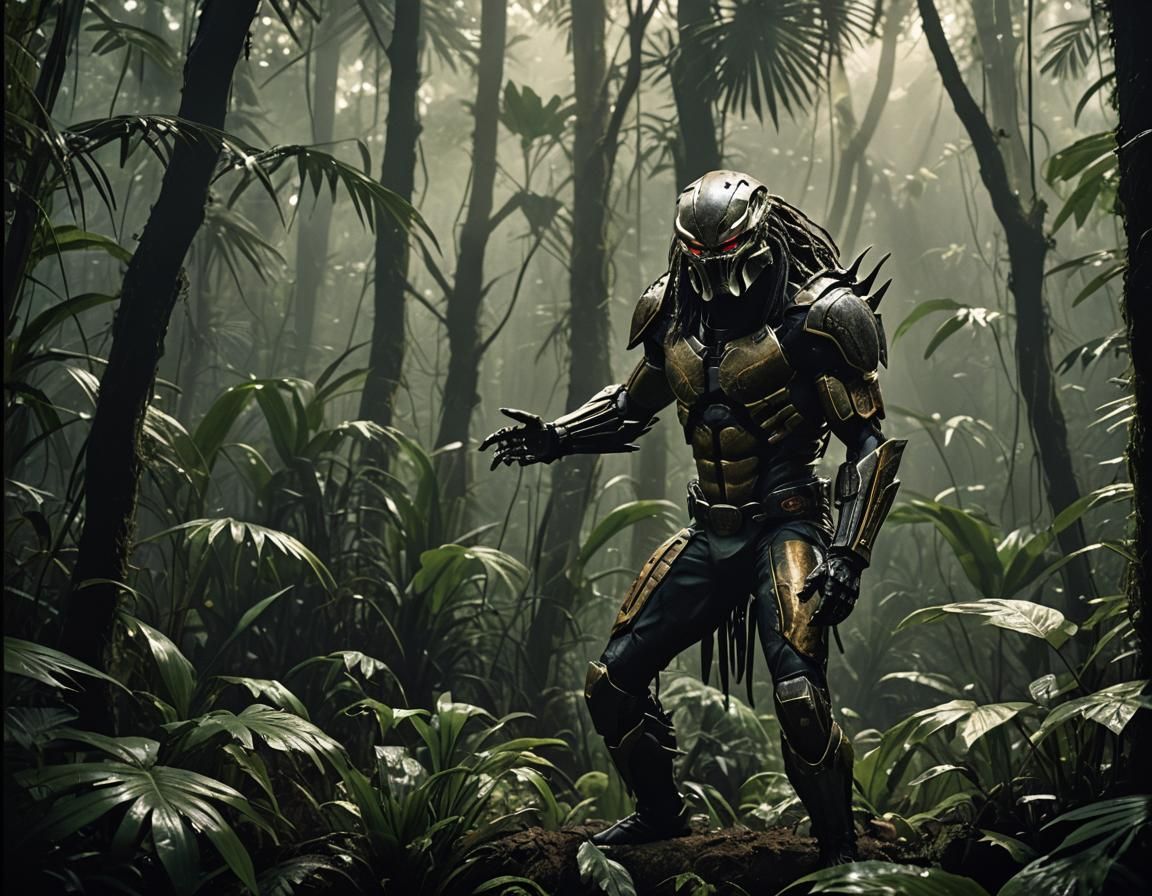 Predator in Jungle: Cinematic Film Still