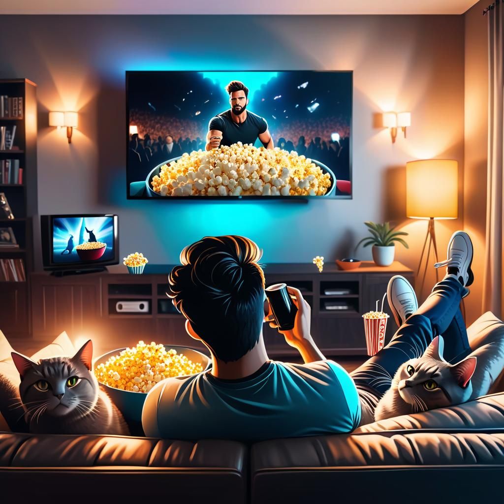 Just chillin' at home with my cats