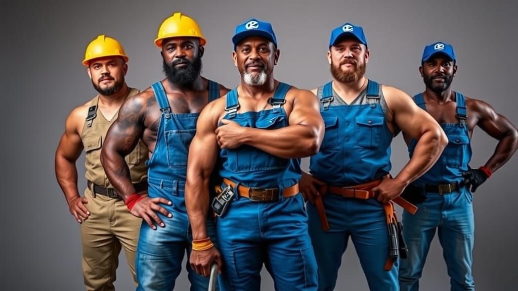 Workers Channeling Village People, Bold and Theatrical