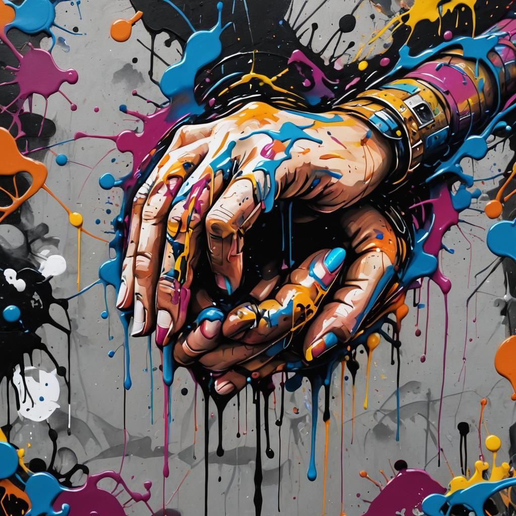 Graffiti Ring of Power in Splash Art Style