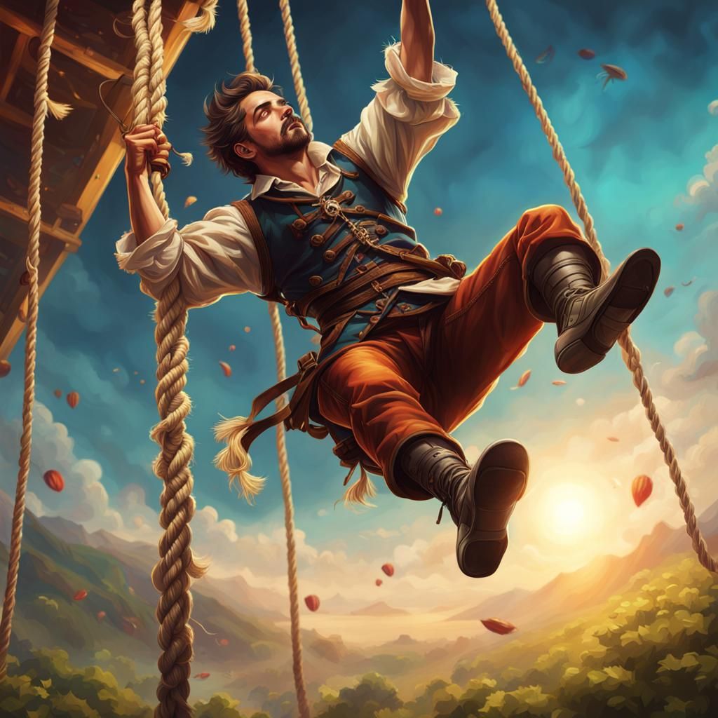 Dangling Bard in Colorful Splash Art Style