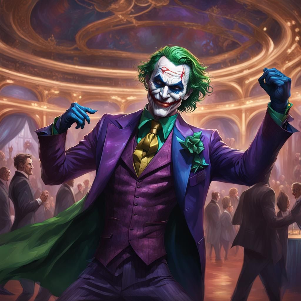 Joker and Batman Ballroom Dance in Art Nouveau Style