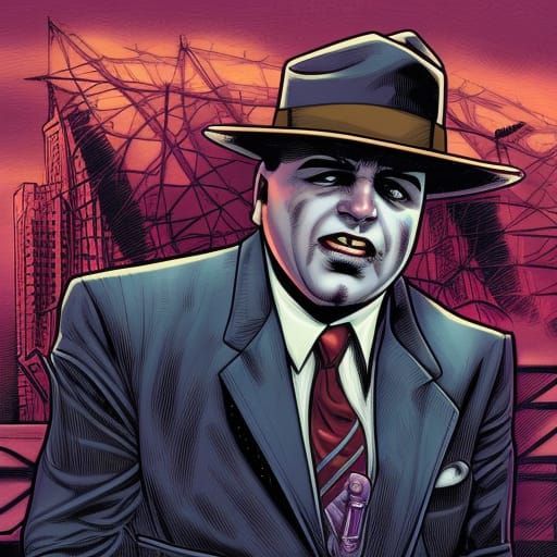 Al Capone Transformer in Comic Book Art