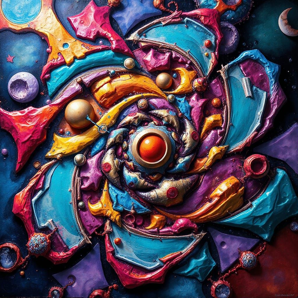 Abstract Expressionist Fractals in Ultra-Realistic Detail