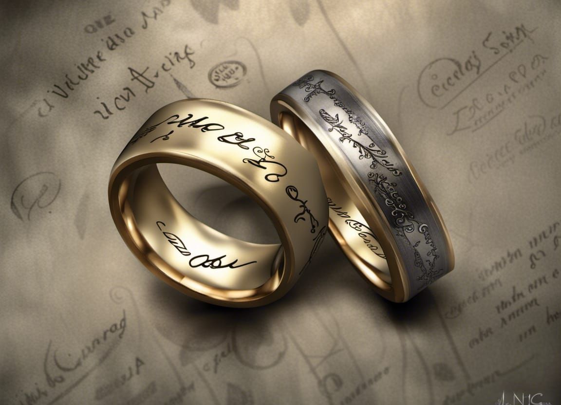 Elvish Ring in Vulcan Style, Realistic Rendering