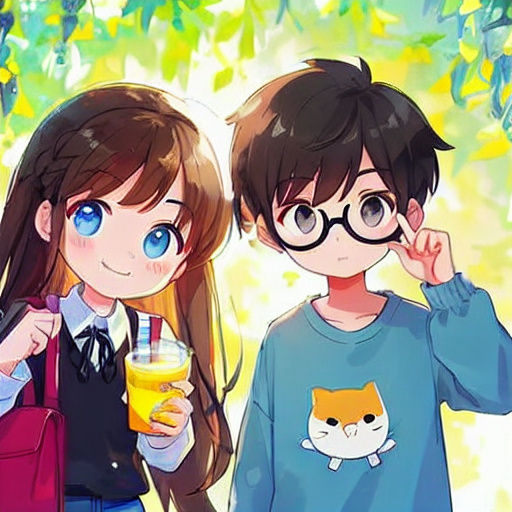 Two People in Casual Attire