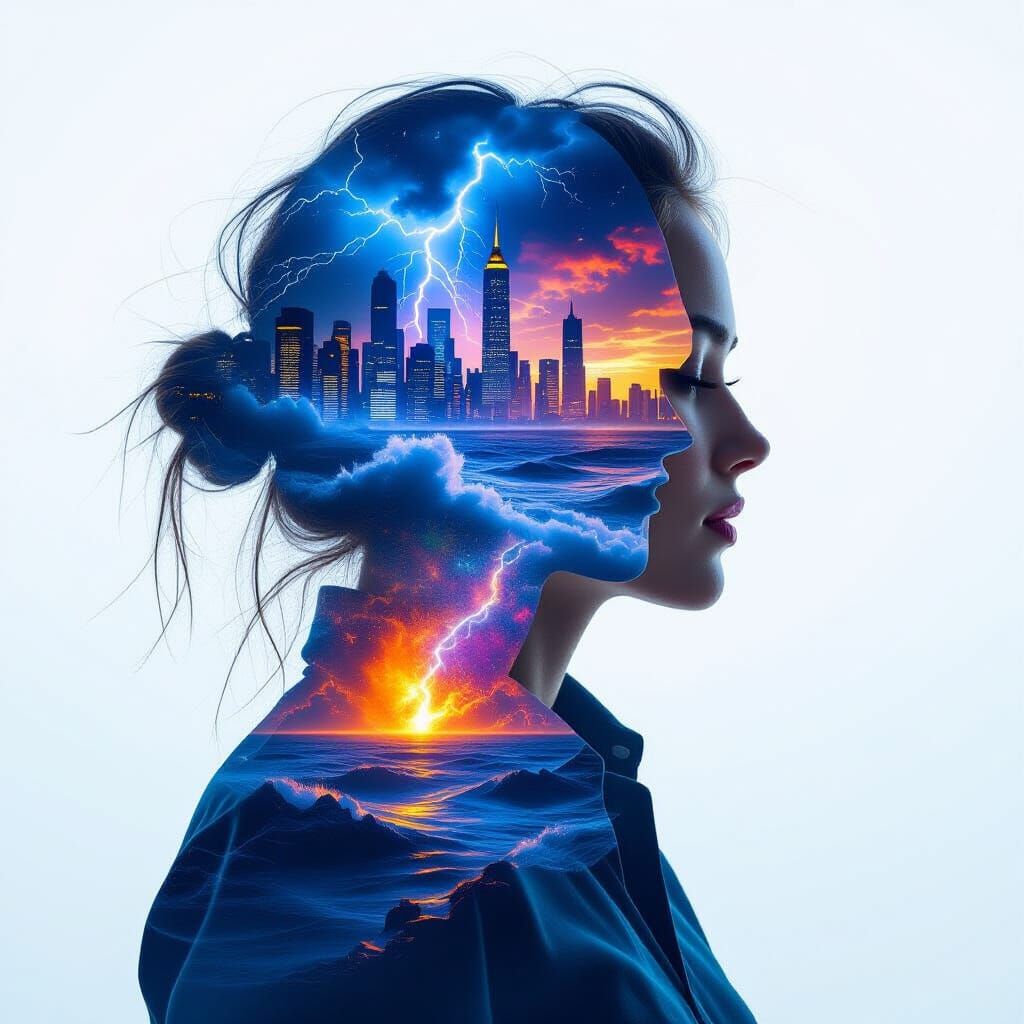 Surreal Silhouettes: Worlds Within Worlds