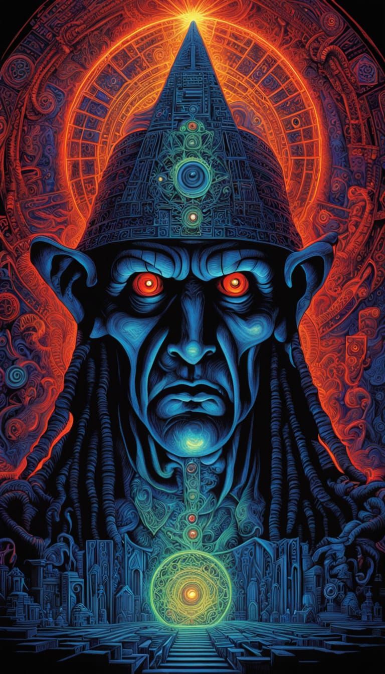 Lego Crowley in Hellscape: Graphic Novel Macro Photo