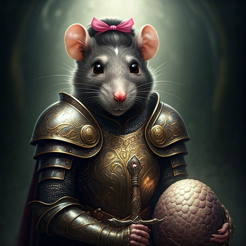Beautiful Ratlady With Dragon Egg