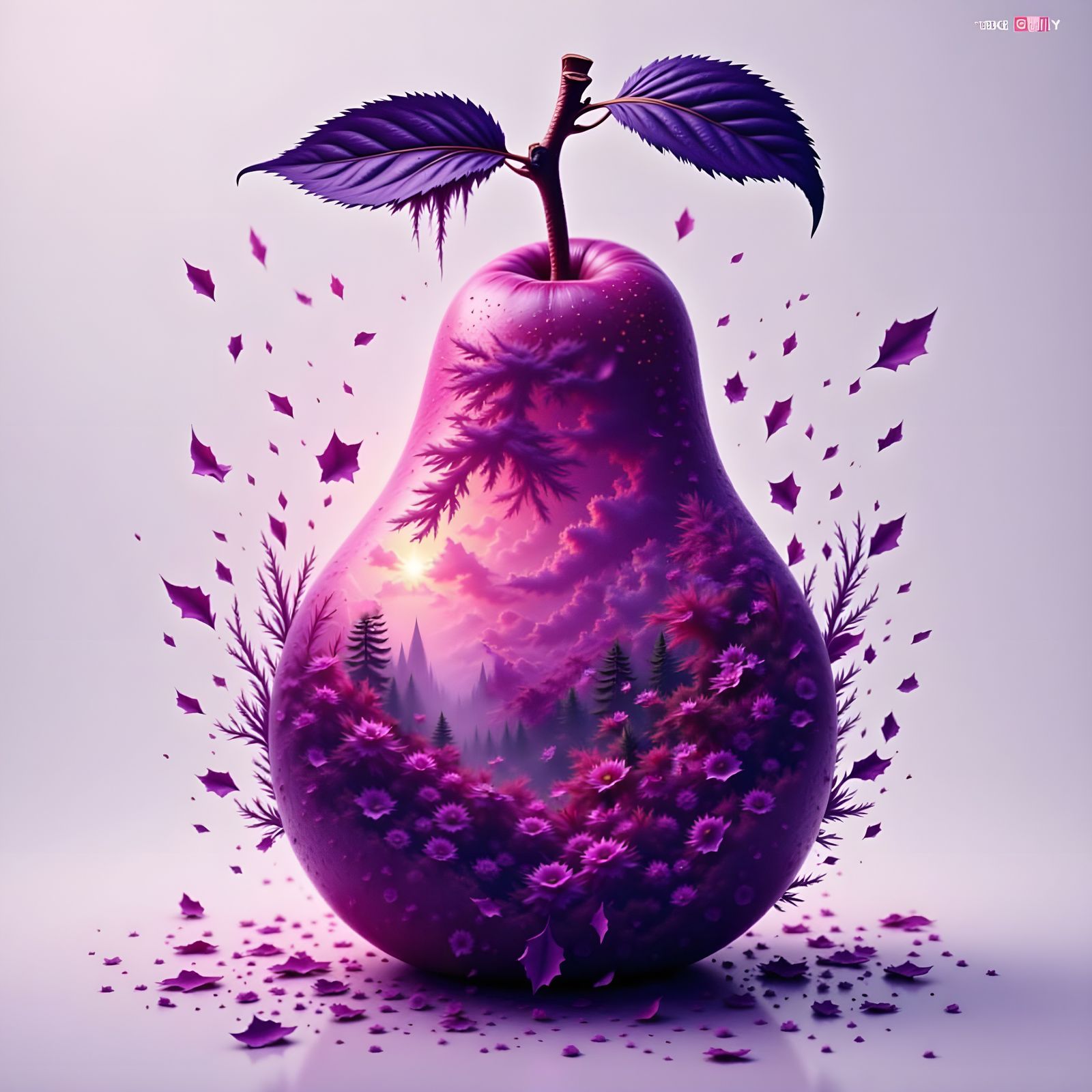 Double Exposure Purple Pear Party