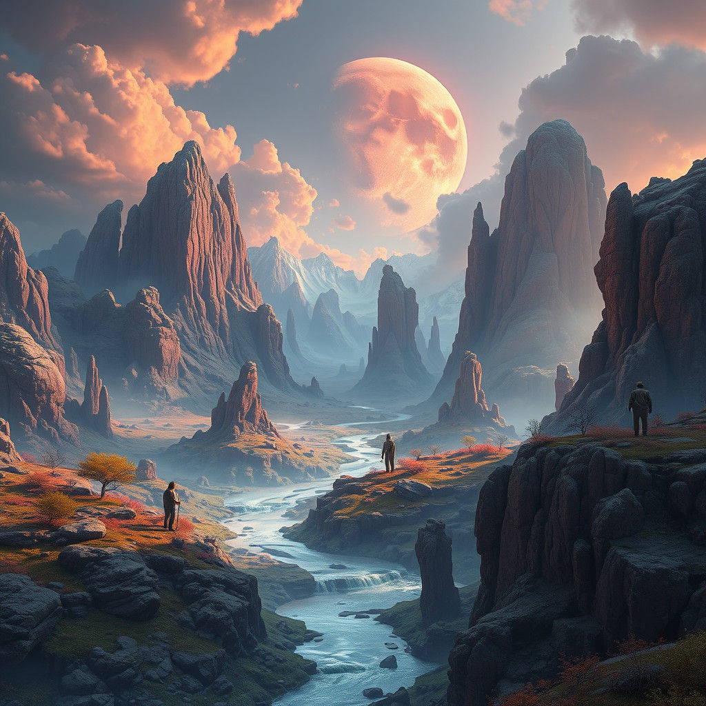 Surreal Landscape Inspired by Beksiński, Mead and Thorp