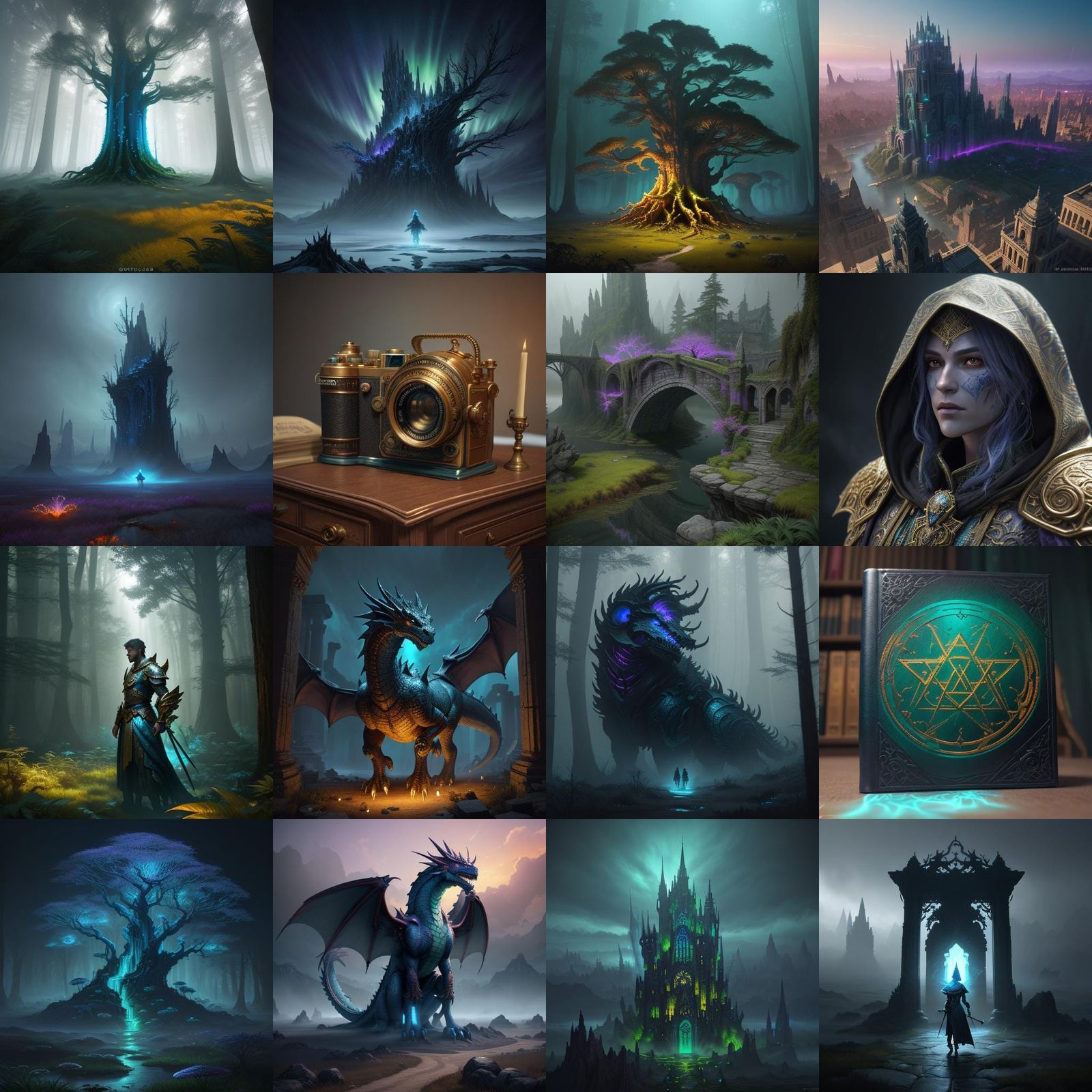 Fantastical Matte Painting in Deep Color, 8K