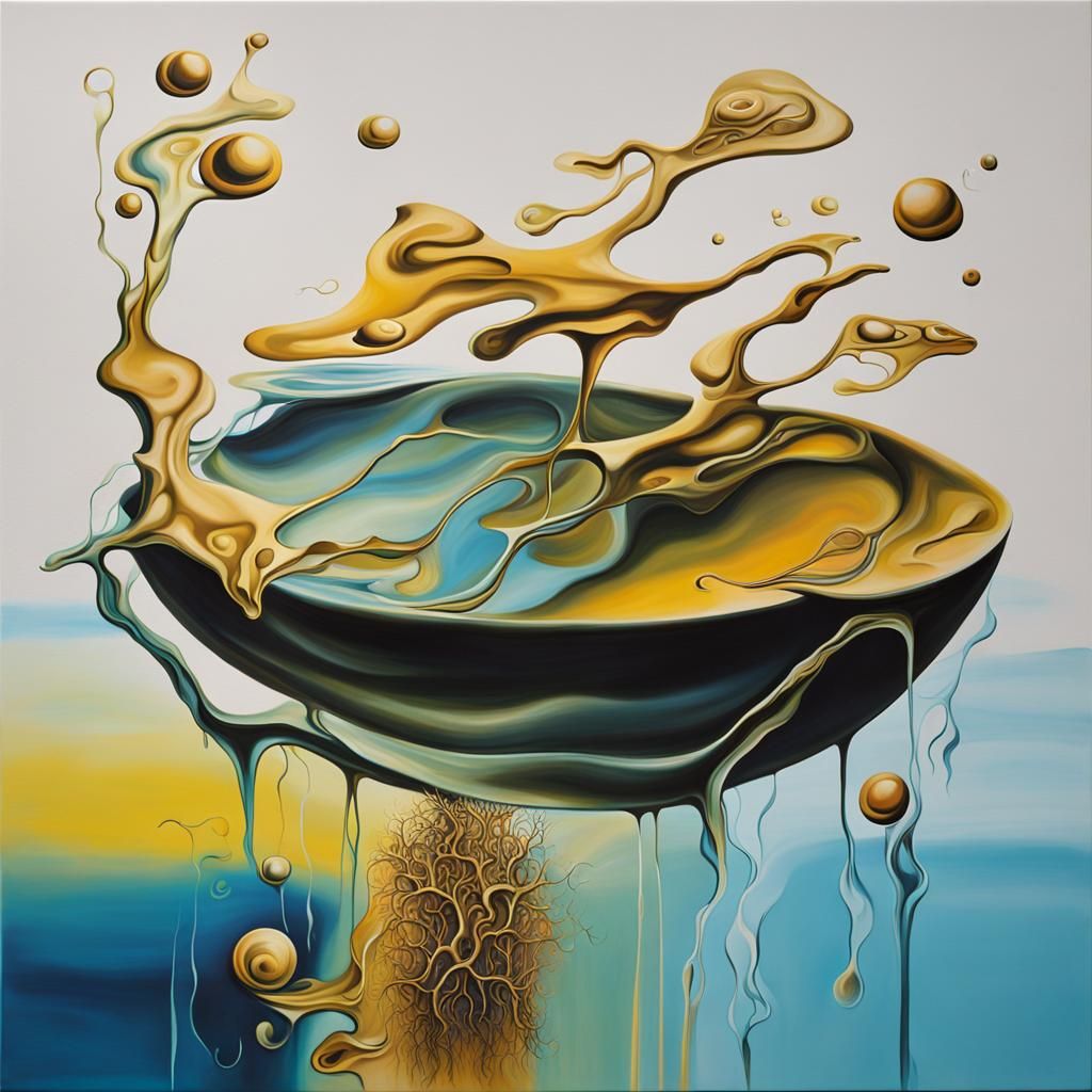 Surreal Eco-Conscious Art: Melting Oil on Canvas