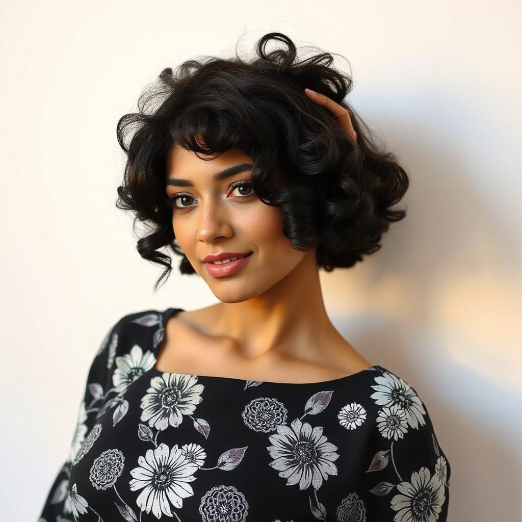 Elegant Woman in Art Nouveau Portrait