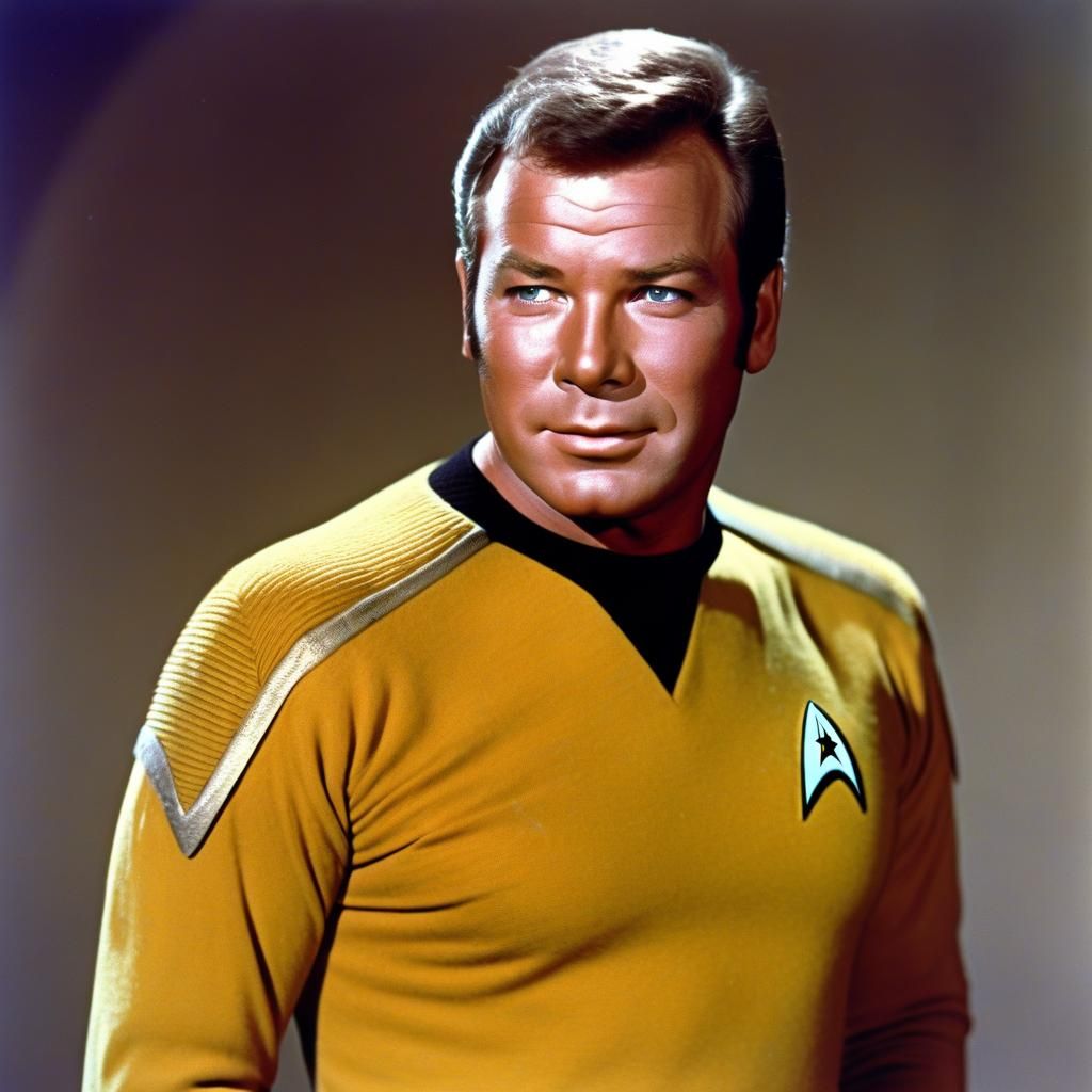 Captain Kirk Portrait as Star Trek Starfleet Icon