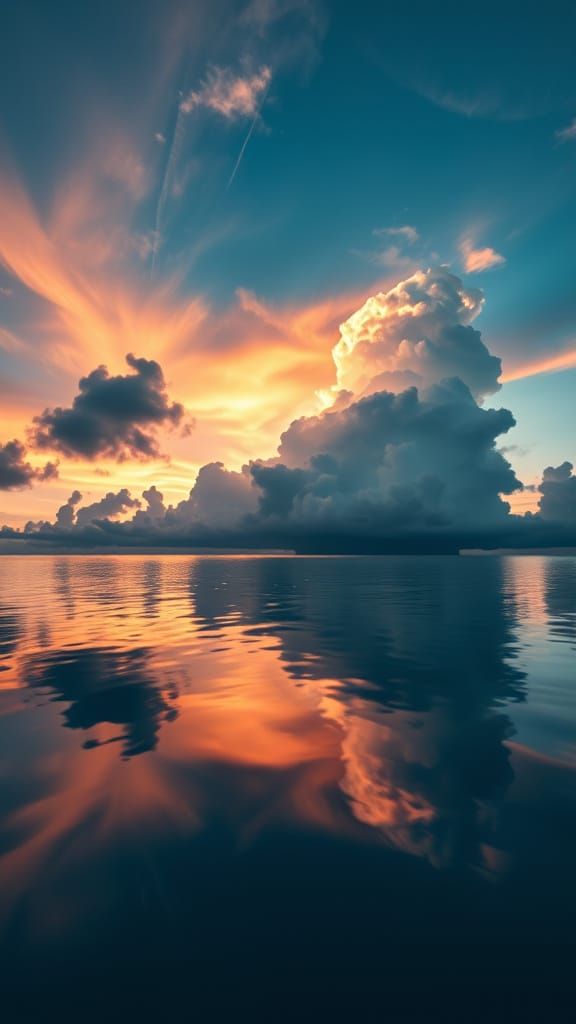 Caribbean Sea Dusk: Cinematic Reflection in 8K