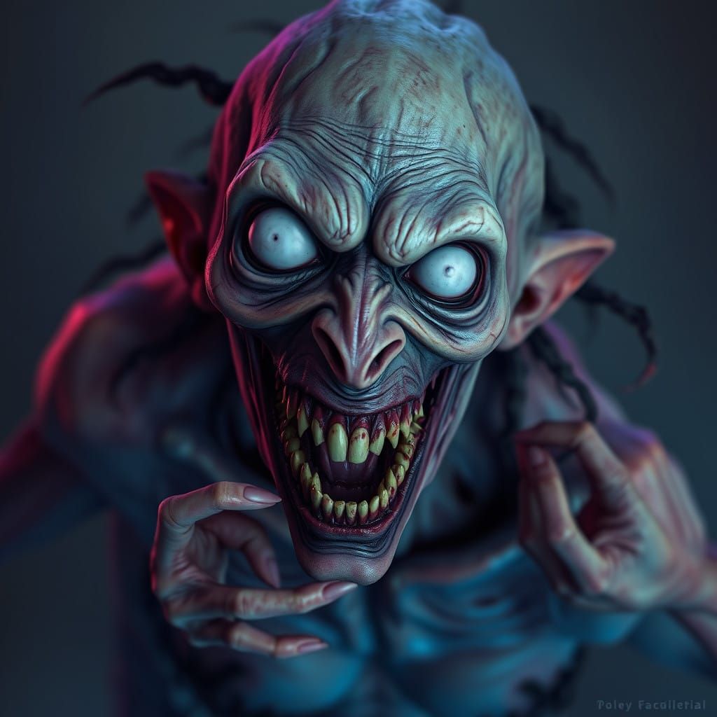 Grotesque Dark Fantasy Female Possession in 8K Resolution