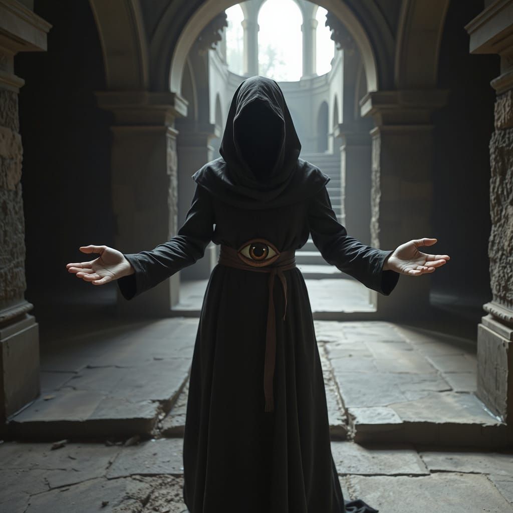 through removeable eye, we see