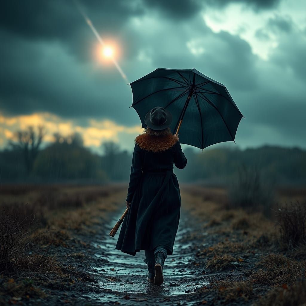 Dramatic Autumnal Woman in Greg Rutkowski Style