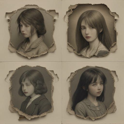 Faded Memories in a Dusty Attic Collage