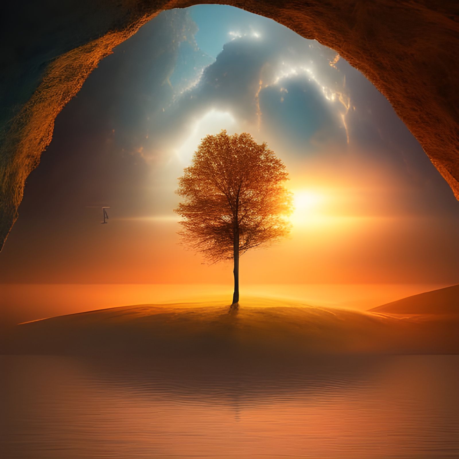 Woman Adrift in Time and Space: Surreal Airbrush Art