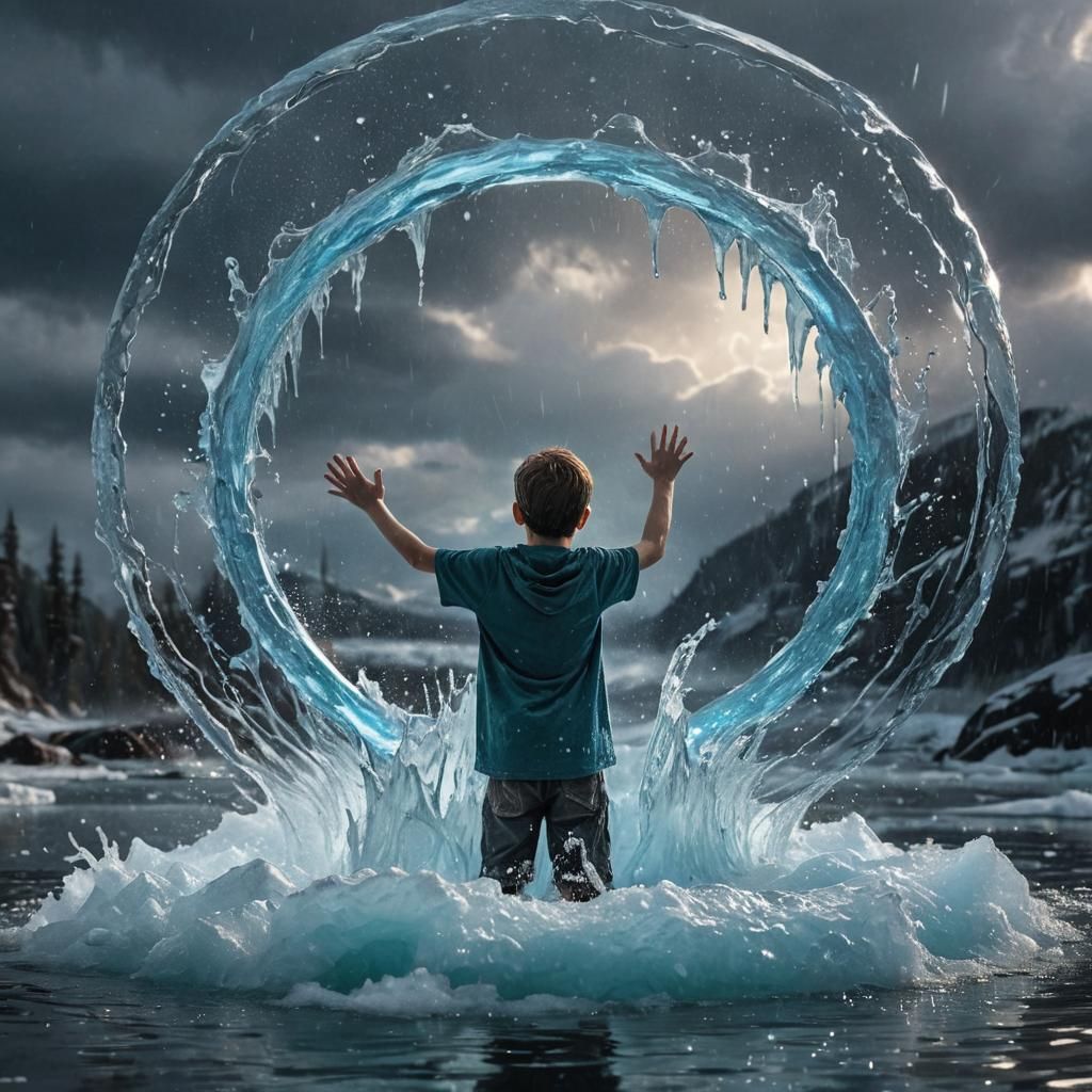 Alaskan Boy Creates Magical Portal with Ice Magic