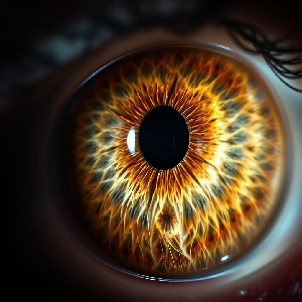 Hyperrealistic Eye in Cinematic Vortex