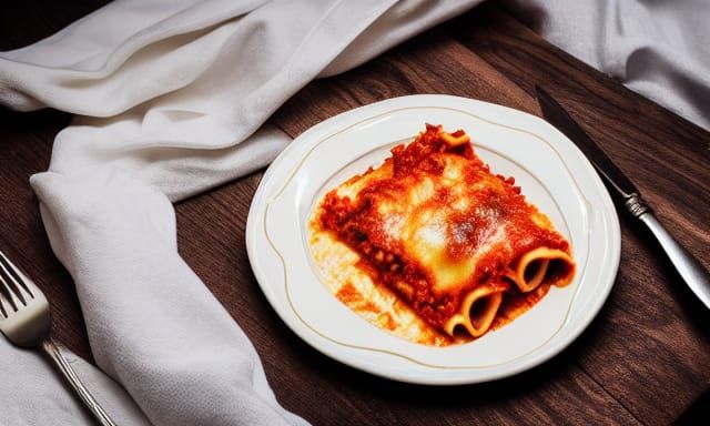 Delicious Creamy Lasagna, Professional Photography