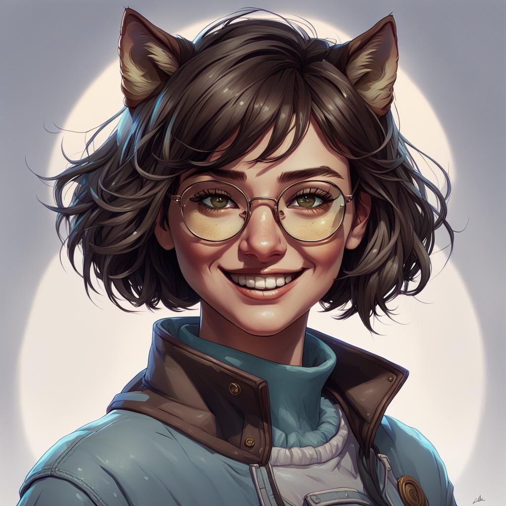 Teenage Girl Portrait in Hyperdetailed Digital Art