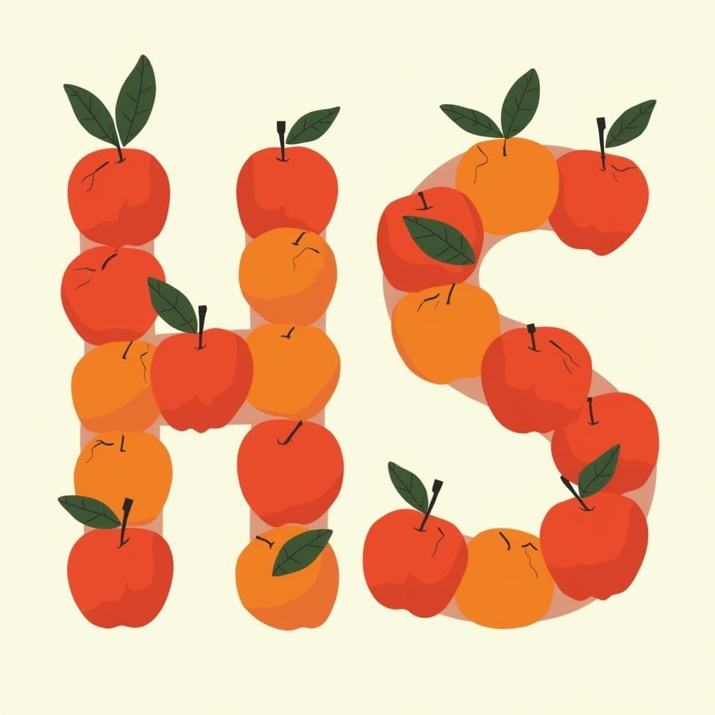 Apples and Oranges Form Letters H and S