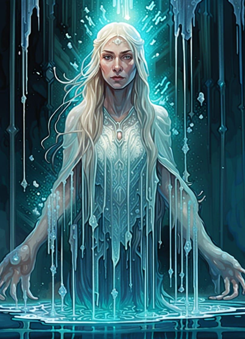 Galadriel Emerging from Crystalline Pool