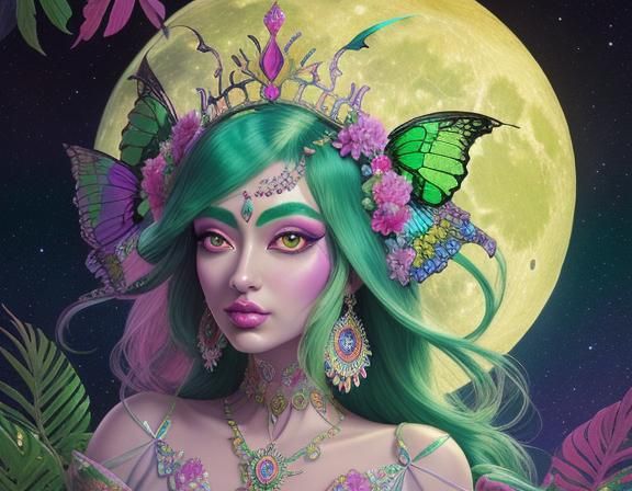 Luner Moon Goddess in Candy Art Style