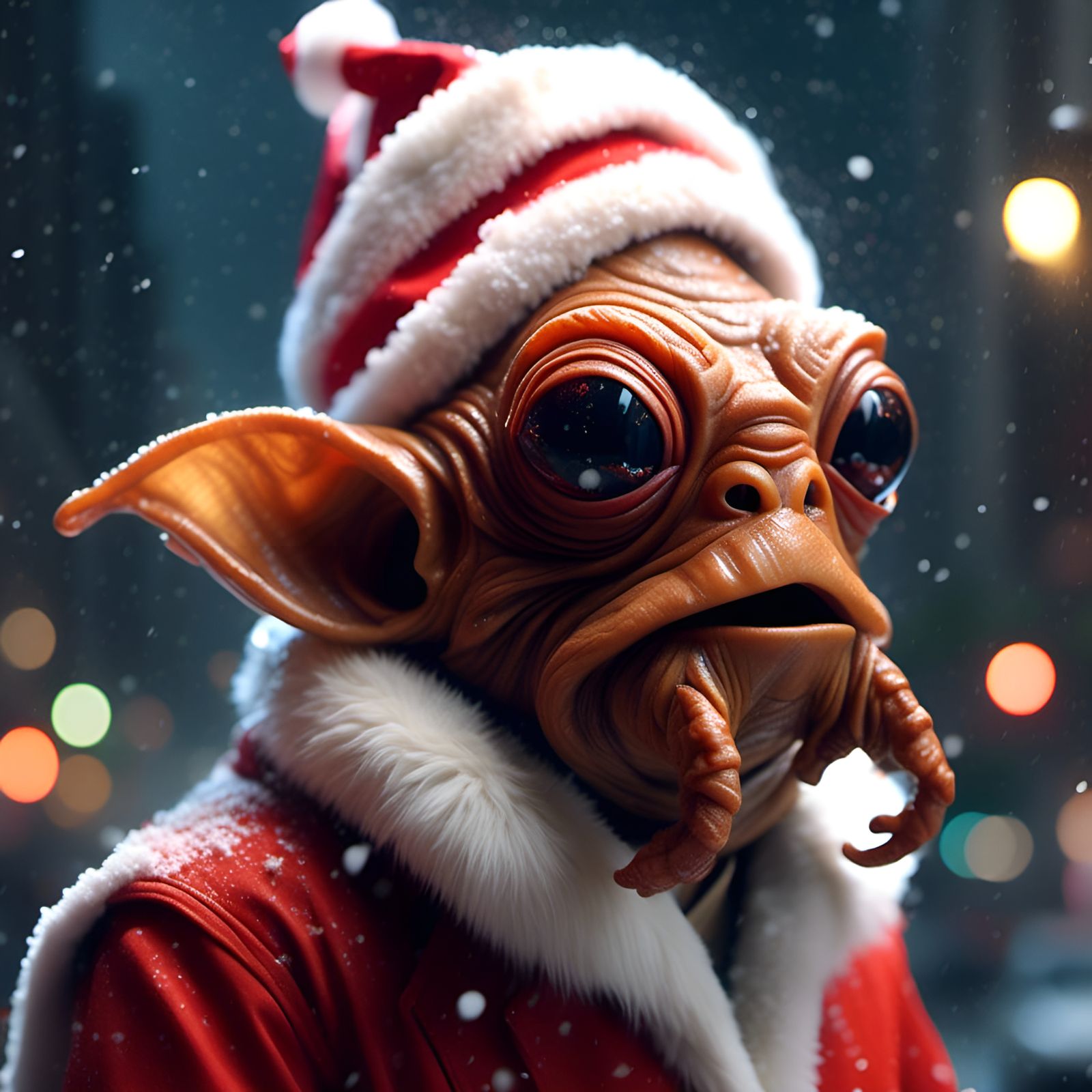 Admiral Ackbar as Santa Claus Illustration