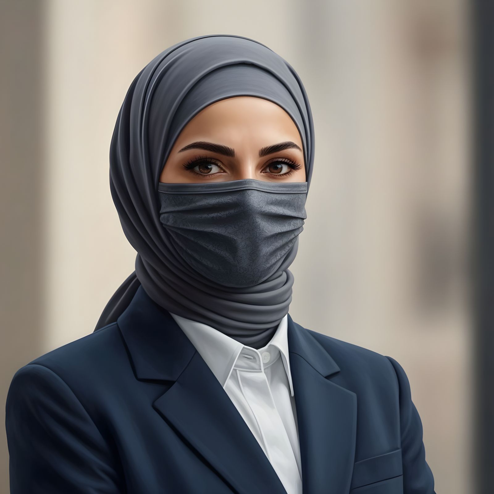 Confident Hijabi Business Woman Portrait