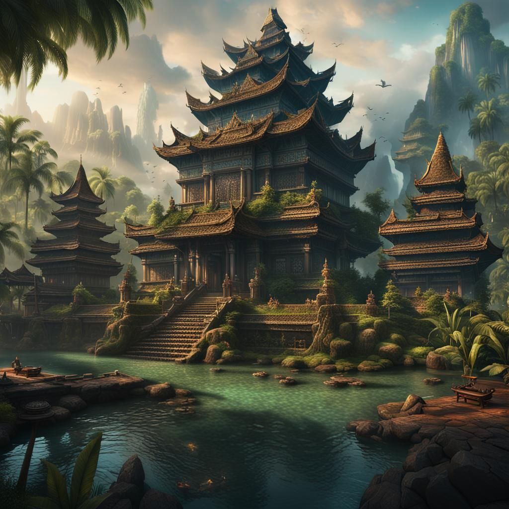Detailed Matte Painting of Indonesia in 8K