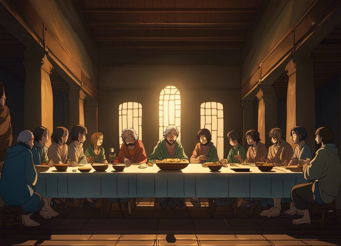 The Last Supper in Anime Style