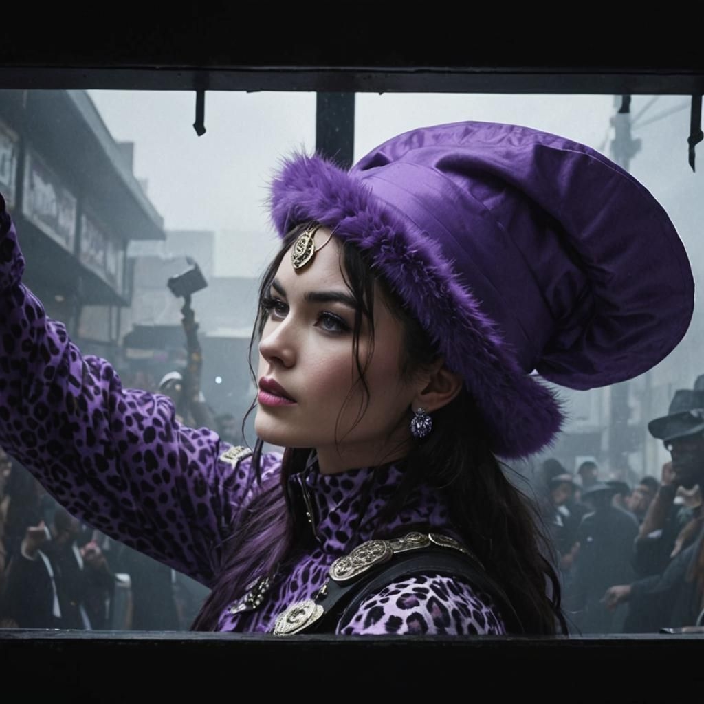 Dancing People in Club with Smoke, Grunge Style