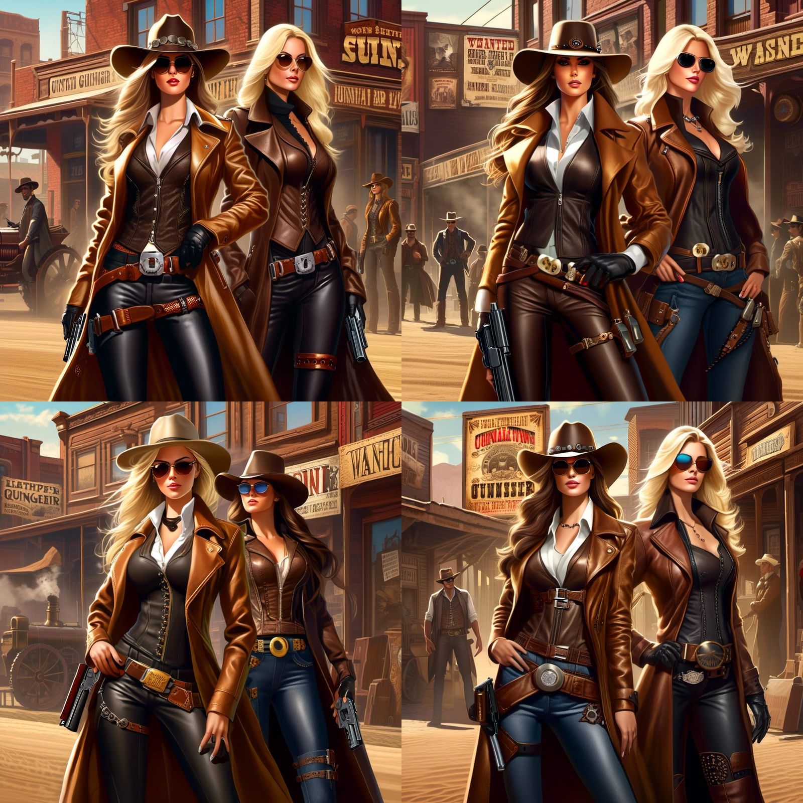 Old West Sheriff vs Outlaw: Hyper-realistic Digital Art