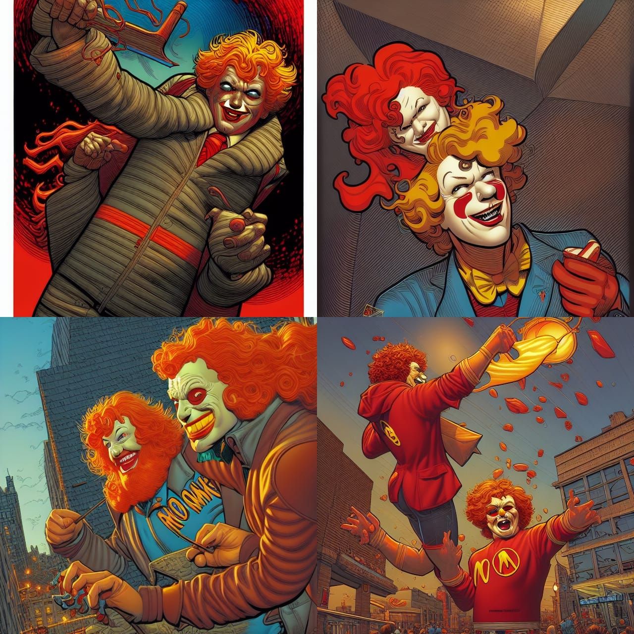 Ronald McDonald as Comic Book Art