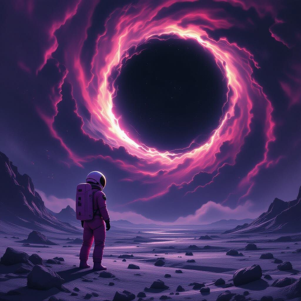 Astronaut Faces Cosmic Horror as Black Hole Approaches