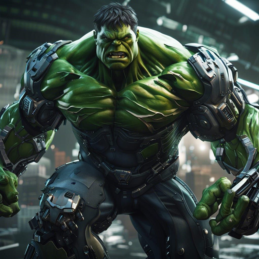 Hulk 😡 in the city fighting citiarty