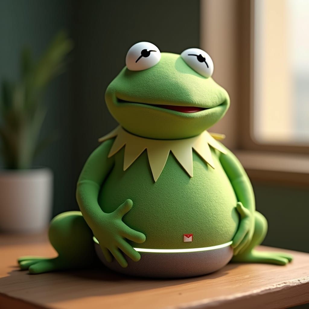 Kermit the Frog Google Home Speaker 3D Render