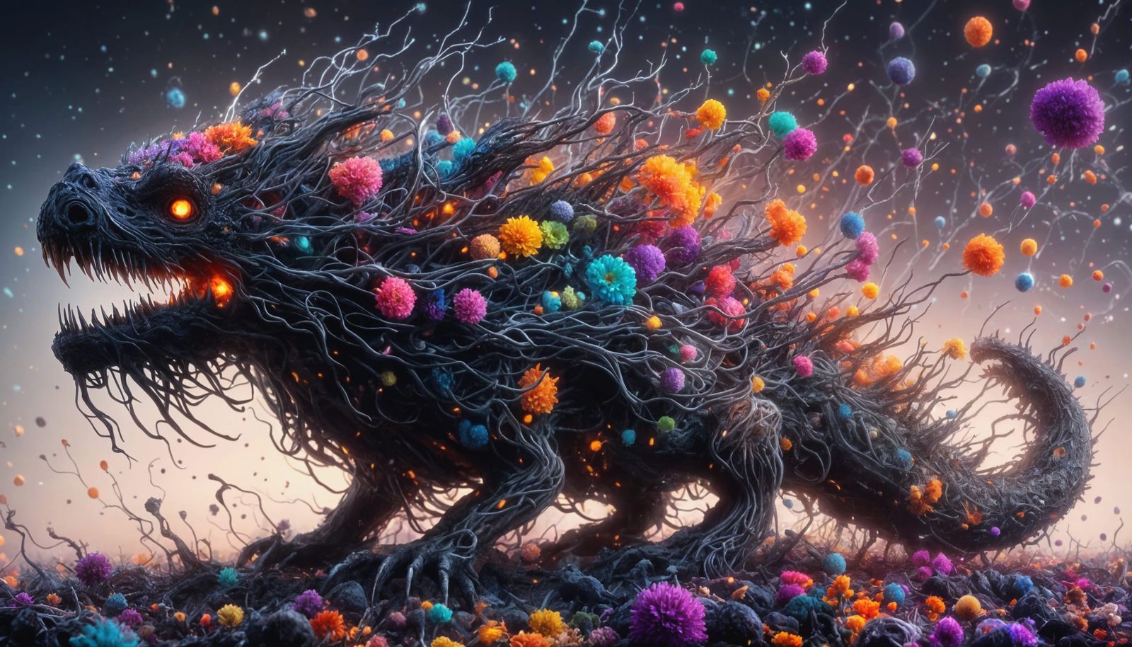 It's a windswept Flower-mesh-root -techno Dragon ...... of s...