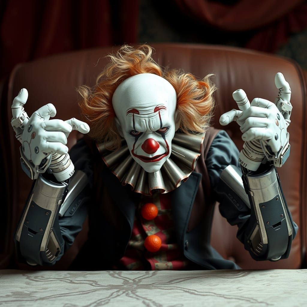 Cyberpunk Clown in Melancholy