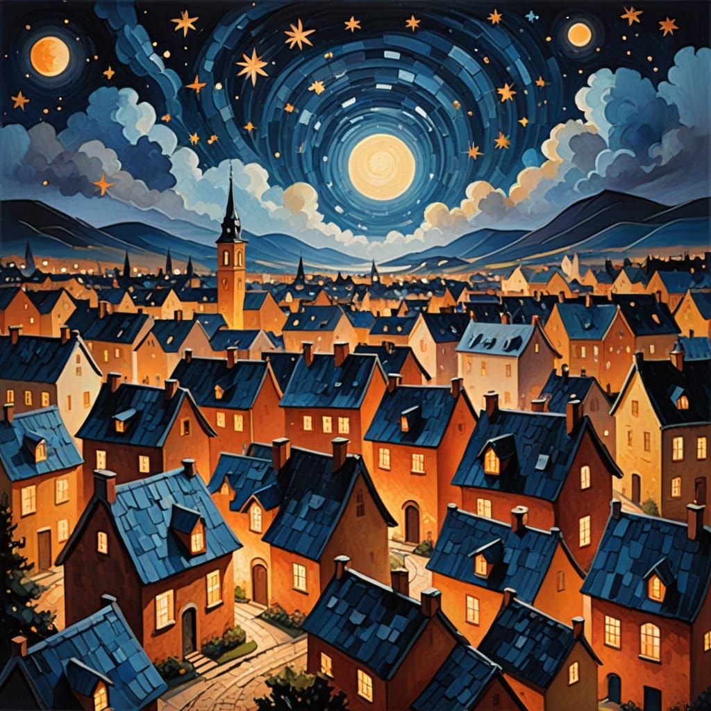 A Village Beneath the  Stars