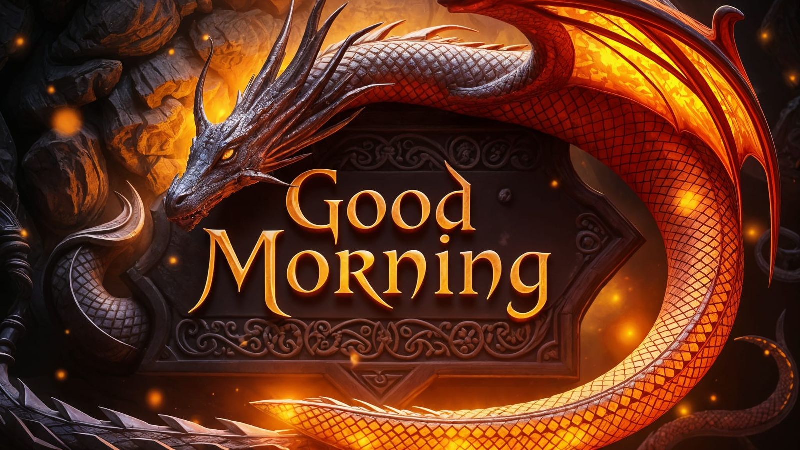 Ethereal Morning Greeting in Dark Fantasy Style