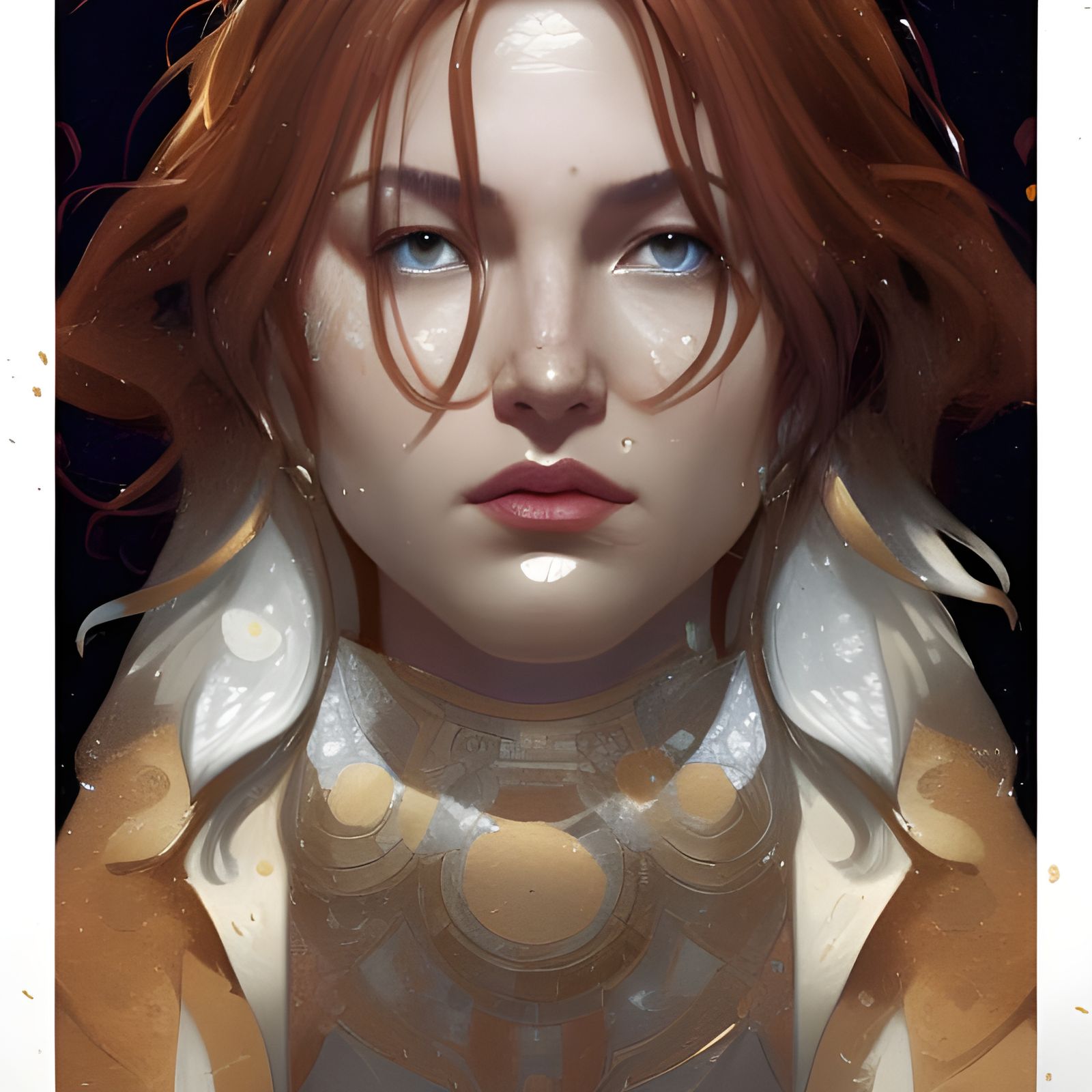 Leo Zodiac Portrait in Art Nouveau Style